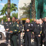 Orange County Sheriff Demings, surrounded by area police chiefs, kicks off Operation Safe Holidays 2009