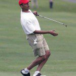 President Obama golfing