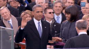 President Barack Obama takes the oath of office at his 2nd inauguration, January 21, 2013 (Photo: WH)