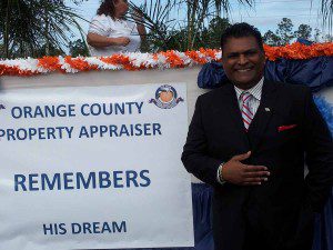 Orange County Property Appraiser Rick Singh - Grand Marshal of City of Ocoee's 7th Annual Dr. Martin Luther King, Jr. Unity Parade and Celebration, January 21, 2013 (Photo: WONO)