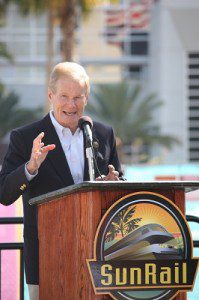 Sen. Bill Nelson spoke about the sequester budget cuts in addition to celebrating funding for SunRail. (Photo: M. Cantone/WONO)