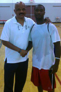John Lucas (l), professional NBA player/coach and Iren Rainey (r) - summer 2012
