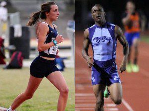 Bridget Blake (l) and Reggie Glover (r), named Dr. Phillips High School outstanding athlete of the year.