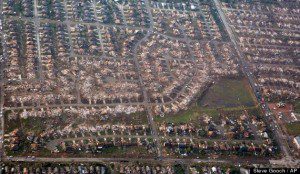 Only the foundations of dozens of homes remain after the fury of nature in Moore, Oklahoma (Photo: National Weather Service)