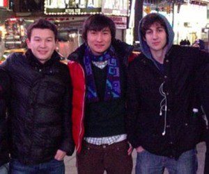 Dias Kadyrbayev (l) Azamat Tazhayakov (c) - friends of Dzhokhar Tsarnaev (r) - Boston bombing suspect