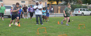 Patients in the Healthy 100 Kids program participated in an obstacle course as part of the three year anniversary of the program. (Photo: Florida Hospital)  