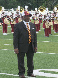 B-CU President Dr. Edison Jackson looks good in front of the Marching Pride. (Photo: K. Turner/WONO)