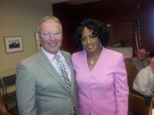 Orlando Mayor Buddy Dyer poses with Vernice Atkins Bradley