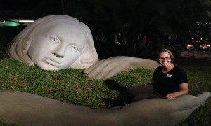 Muse of Discovery and sculptor Meg White