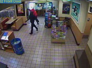 Video still of Denny's armed robbery suspects (OCSO)