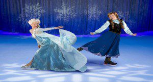 Royal sisters Anna and Elsa skating to life in Disney On Ice presents Frozen based on the Academy Award winning film. (Photo courtesy: Feld Entertainment)