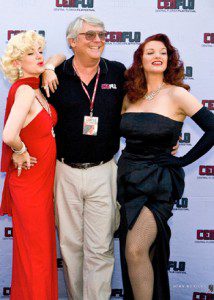 The Central Florida Film Festival Executive Director Bob Cook (center) surrounded by celebrity look-a-likes Marilyn Monroe and Rita Hayworth during last year's event. (Photo courtesy: Central Florida Film Festival)