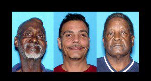 l-r: Wilbert Shaver, James Bernard King and Richard Rawles - suspects