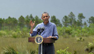President Barack Obama commemorating Earth Day, Everglades National Park, Florida, April 22, 2015.