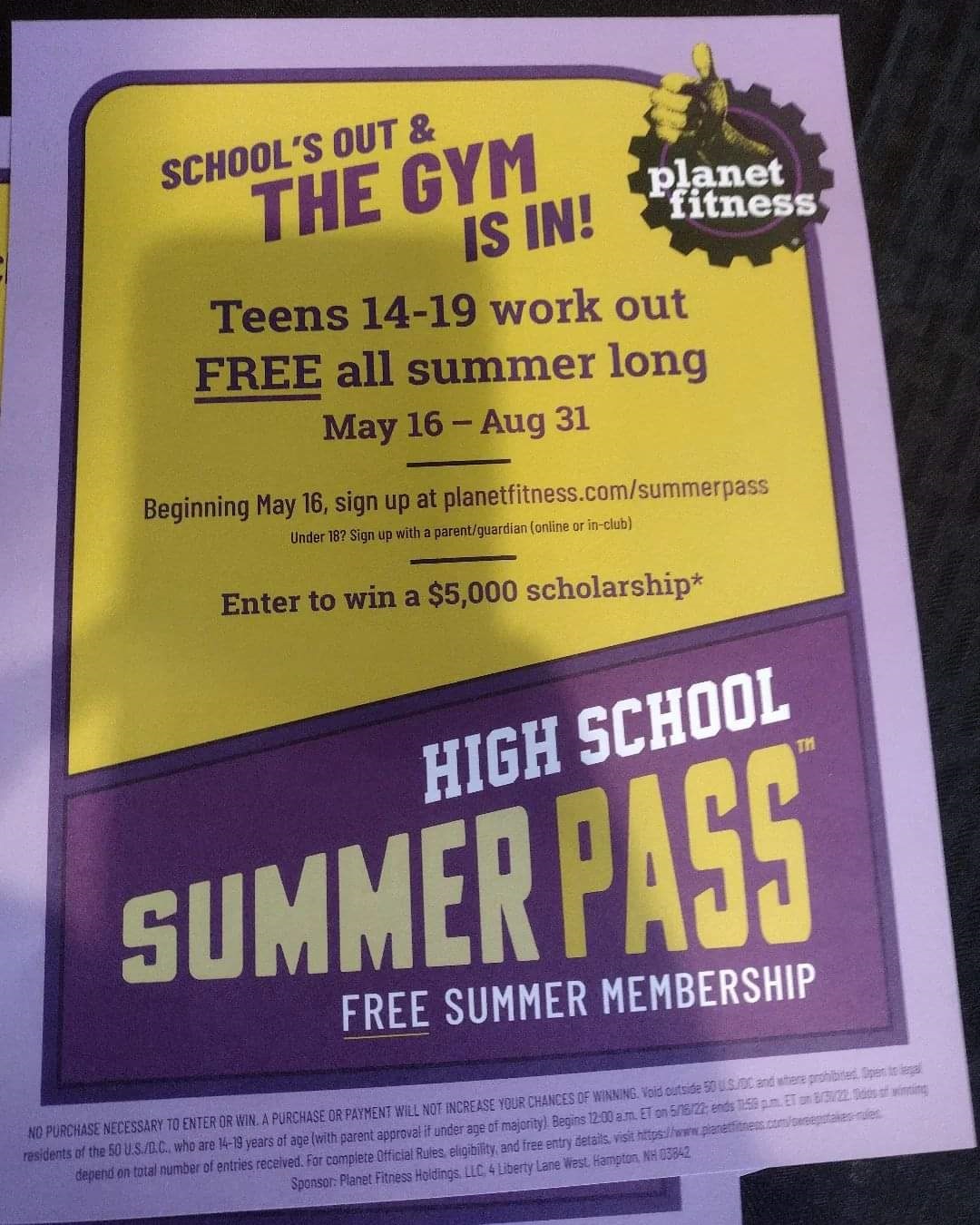 PLANET FITNESS INVITES TEENS TO WORK OUT FOR FREE ALL SUMMER LONG