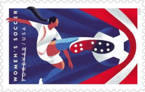 USPS womens soccer stamp