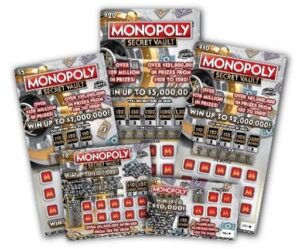 Florida Lottery Monopoly Secret Vault scratch-off games