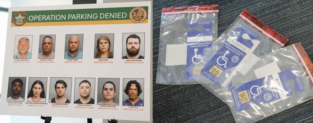 Operation Parking Denied: 11 Arrested for Disabled Parking Permits Scheme in Florida Operation Parking Denied: 11 Arrested for Disabled Parking Permits Scheme in Florida
